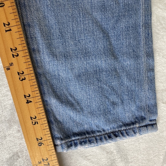 Citizens Of Humanity Liya High Rise Classic Fit Crop Light Blue Distressed Jeans - Picture 12 of 17